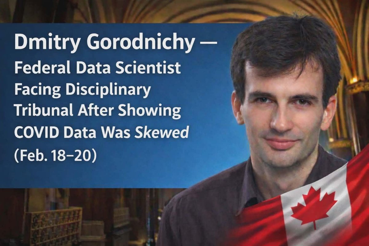 DaveFreedom4's tweet photo. BREAKING NEWS: Dmitry Gorodnichy, Senior Federal Data Scientist Blows the Whistle on COV*D Vax Data Manipulation at the Public Health Agency of Canada.

Dmitry's 'disciplinary' tribunal starts today and continues through February 20th, 2026.

This is a public hearing being held by videoconference before the Federal Public Sector Labour Relations and Employment Board (FPSLREB).

How the public can watch:

Email: director.directeur@fpslreb-crtespf.gc.ca

Reference: File No. 566-02-48305 (Gorodnichy v. CBSA)

Hearing dates: February 18–20, 2026

Request: Ask to observe the hearing by videoconference

Include: Your full name and email address