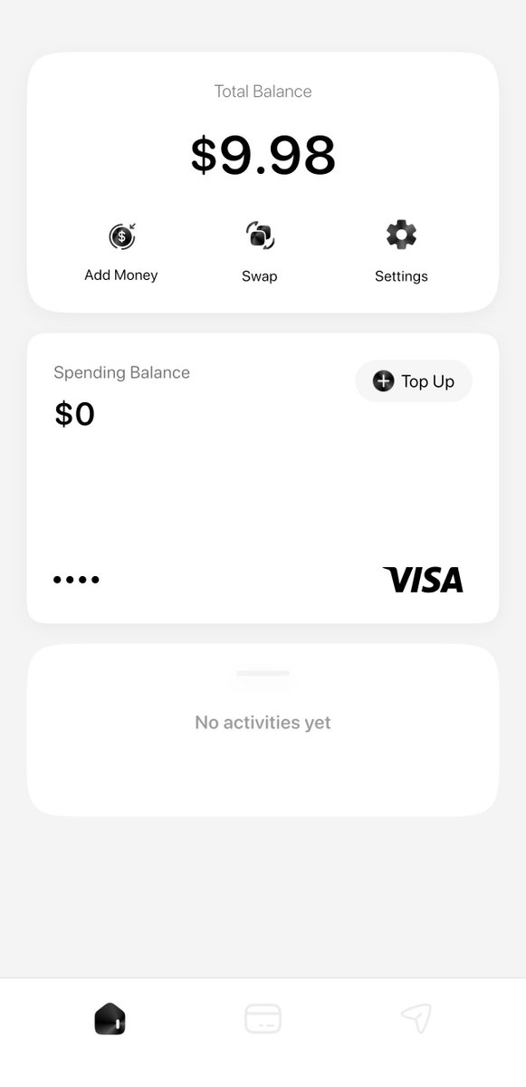 I got the <a href="/AviciMoney/">Avici</a> app installed. Got the platinum Visa Card also.

Today I tested it by receiving a small transfer. It worked without any hassle👏🏽👏🏽

Am also loving the interface. So simple and elegant 😊😍

Thank you <a href="/moonpay/">MoonPay 🟣</a> for connecting me to such an outstanding project