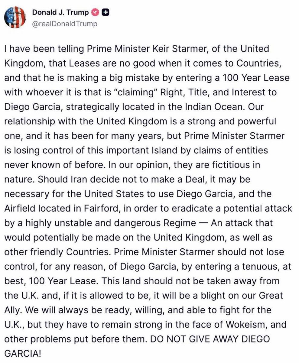 Get a grip ⁦<a href="/Keir_Starmer/">Keir Starmer</a>⁩ and stop throwing our country down the drain. 

It is quite something when the US president has to tell us how to protect our own interests. 

Thank you ⁦<a href="/realDonaldTrump/">Donald J. Trump</a>⁩
