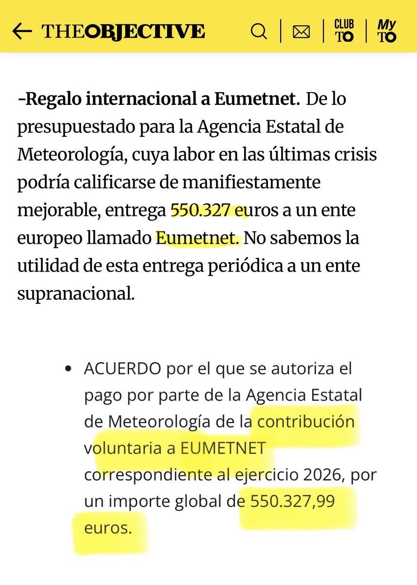 PabloCamPiq's tweet photo. ⭕️ ¿Sabían que no solo pagamos la @AEMET_Esp (cuya gestión es manifiestamente mejorable)?

También pagamos la Eumetnet a través de contribuciones voluntarias que prácticamente nadie conoce. Aquí van 550.327€ de sus impuestos…

Se lo cuento aquí…

https://t.co/OeGfjT0AKd https://t.co/KjjLimRrPp