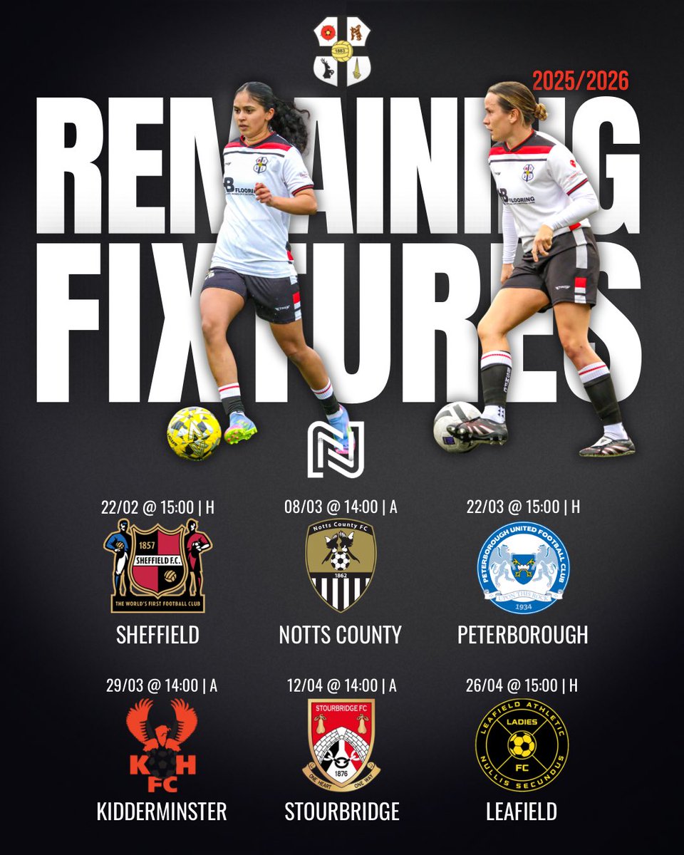 How our final six fixtures of the season line up 👀

<a href="/FAWNL/">FA Women's National League</a>