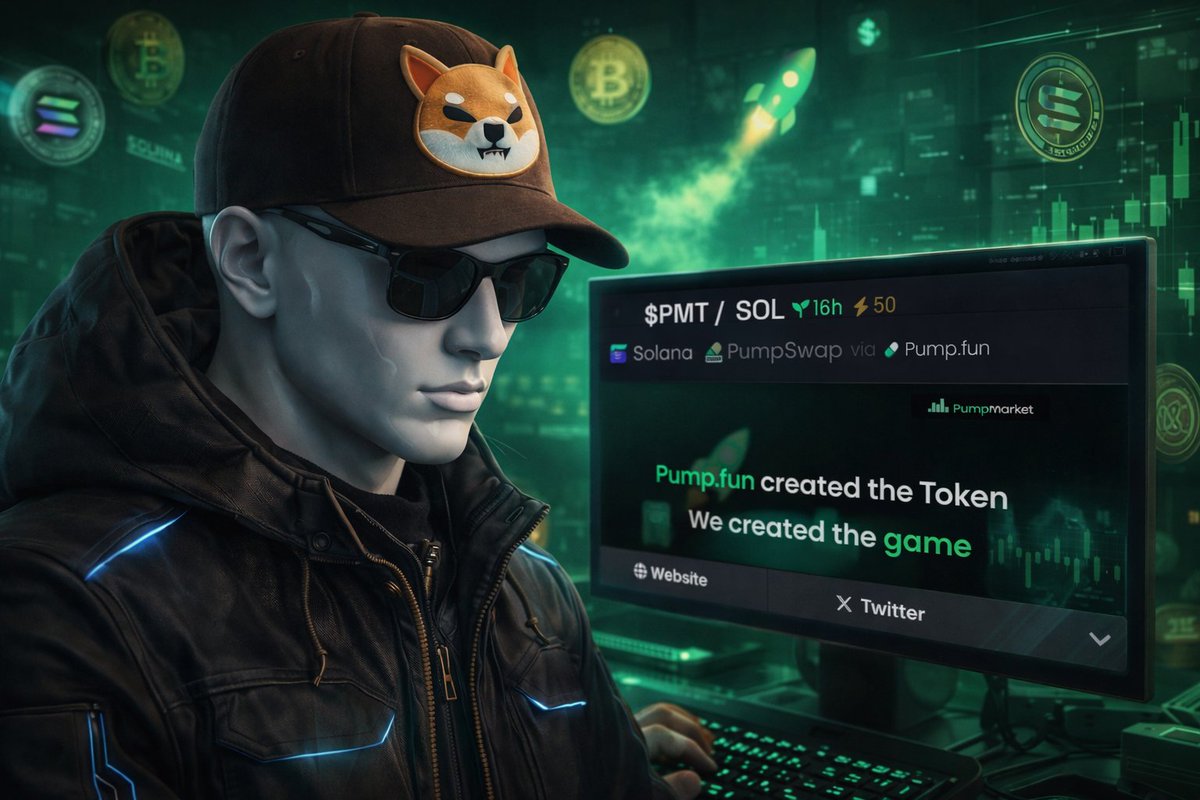 🚨 HIGH CONVICTION $PMT (SOL)

<a href="/pumpmarketfun/">PumpMarket</a> LIVE: Open Prediction Market for the Trenches!
Pump.fun launches nonstop… $PMT lets YOU bet on them.

Real utility just hit meme season at 347K MC (16H old) — volume exploding!

Best wishes: dexscreener.com/solana/EsYi4CD…