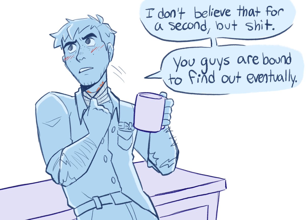 JibberJibbsArt's tweet image. Robert's little secret (3/4) #flambert #mechabae