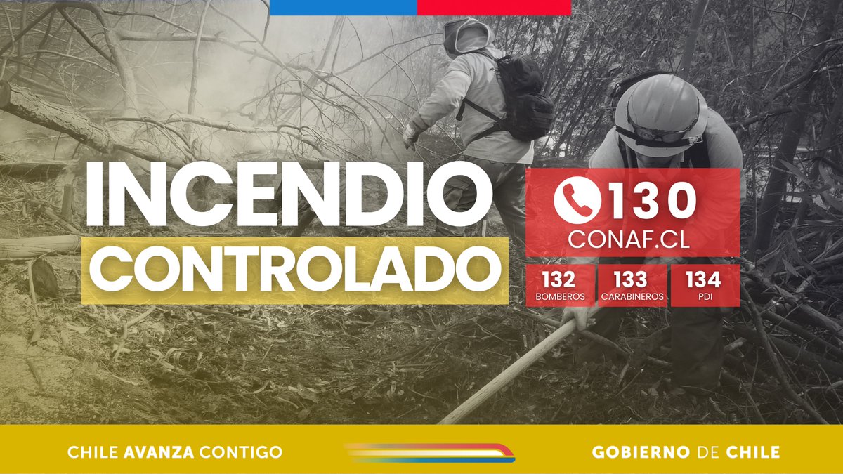 CONTROLADO Incendio forestal "Cementerio Villa Alemana" Región de Valparaíso, comuna Villa Alemana. Superficie: 3,68