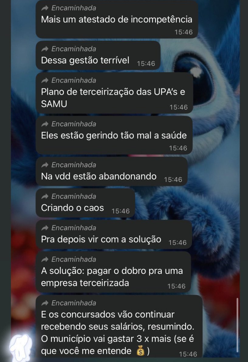 Primeiro precarizam o serviço. Depois vem com uma solução mágica: a terceirização. Estão assinando mais um atestado de incompetência. Mas enquanto isso a CM segue conivente com mais um absurdo proposto pelo Prefeitão!