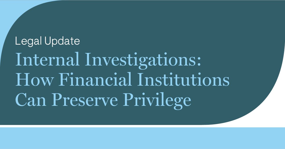 JacksonLewisPC's tweet photo. This article from attorneys Christian Clark, Andrew Sherwood and Tyler White details attorney-client privilege, common pitfalls and practical safeguarding steps for financial institutions. https://t.co/Oo0C3mjHLM

#Finance #EmploymentLaw https://t.co/wPNEXcETTm