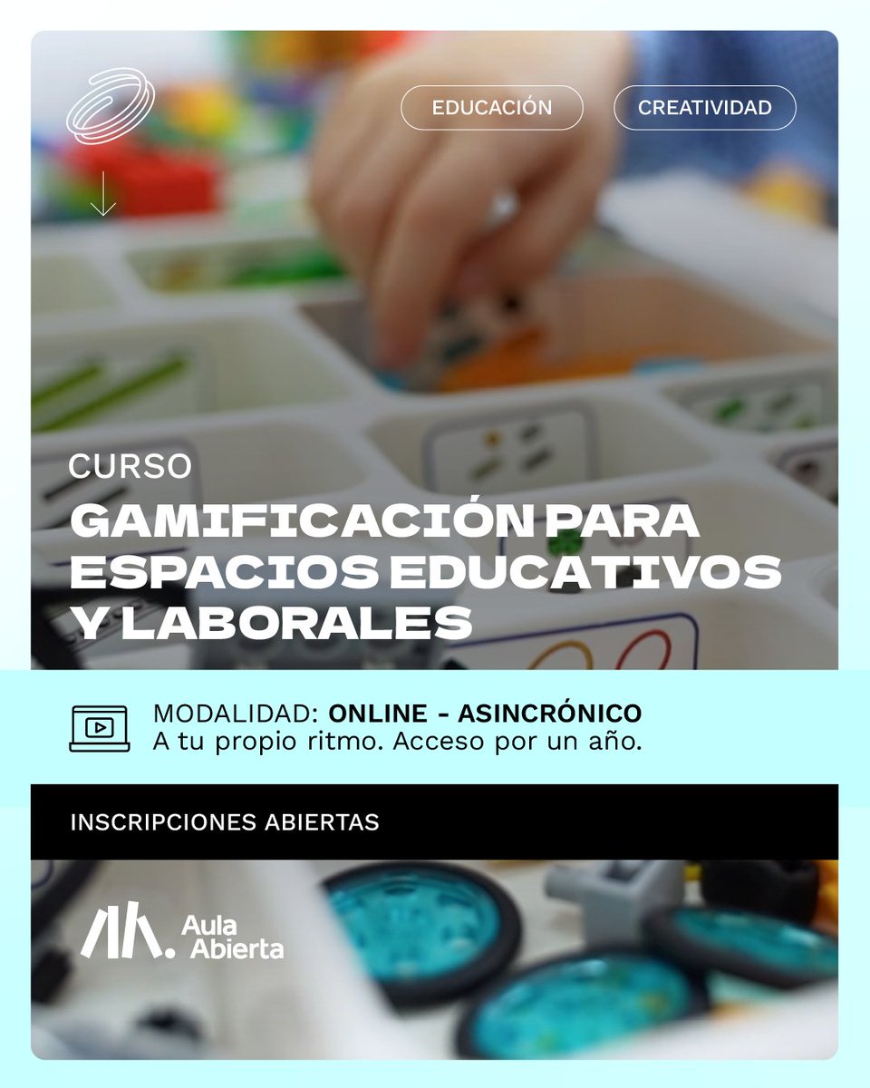 🎮 Gamificación para espacios educativos y laborales
Una formación para diseñar experiencias más dinámicas, participativas y motivadoras.
💻 Modalidad 100% online y asincrónica
📅 Inicia en marzo
🌐 hubs.ly/Q0436Cdx0