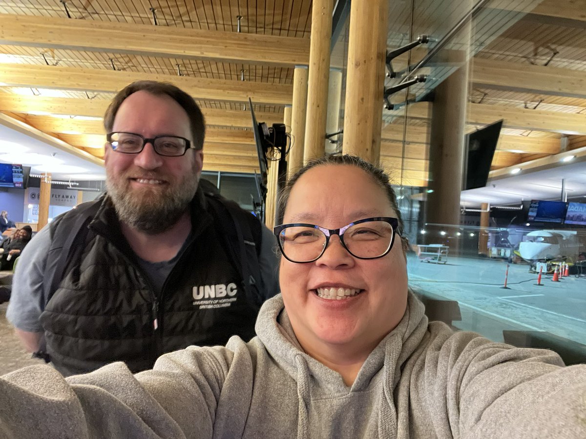 EducationUnbc's tweet photo. And… we’re off. Glen Thielmann is heading to New Orleans to present at AACTE with Dr. David Litz about @CETE_UNBC and Dr. Christine Ho Younghusband is flying out to Winnipeg with these 3 teacher candidates to each present at WestCAST 2026. Way to go #UNBCED 🎉🔥👍 https://t.co/byIpldMwEL