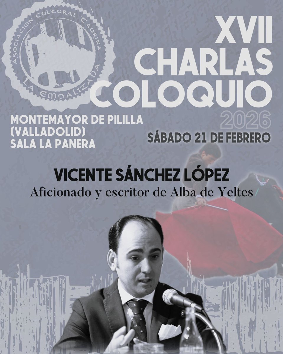 Como broche de oro de esta charla: <a href="/torocharro/">Vicente Sánchez 🇪🇸⚔️</a>, un verdadero erudito. Escritor de varios ejemplares indispensables, alguno muy al hilo de esta charla, es un investigador y estudioso de la cabaña brava.
Será muy interesante conocer a este gran aficionado charro de Alba de Yeltes.