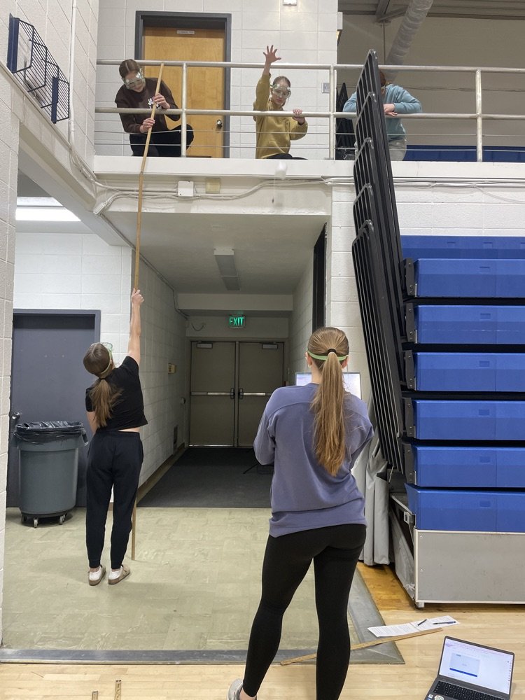 Physical science testing parachutes, determining slowest speed.