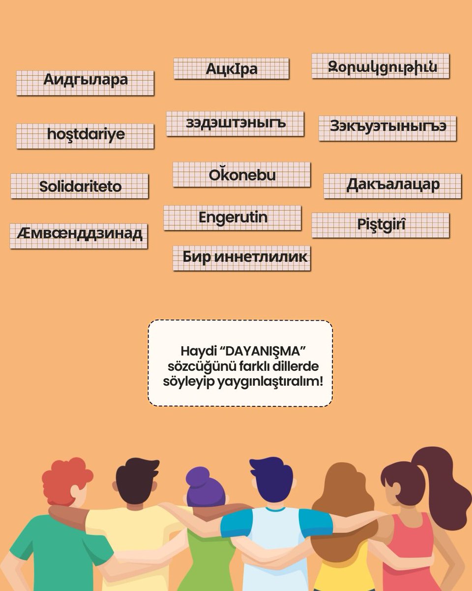 Sizin anadilinizde “dayanışma” kelimesi nasıl söyleniyor?