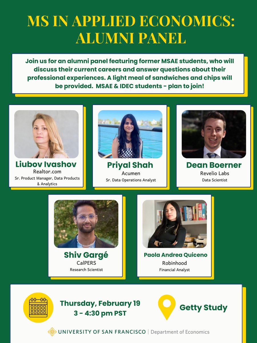 University of San Francisco Economics Department tweet media