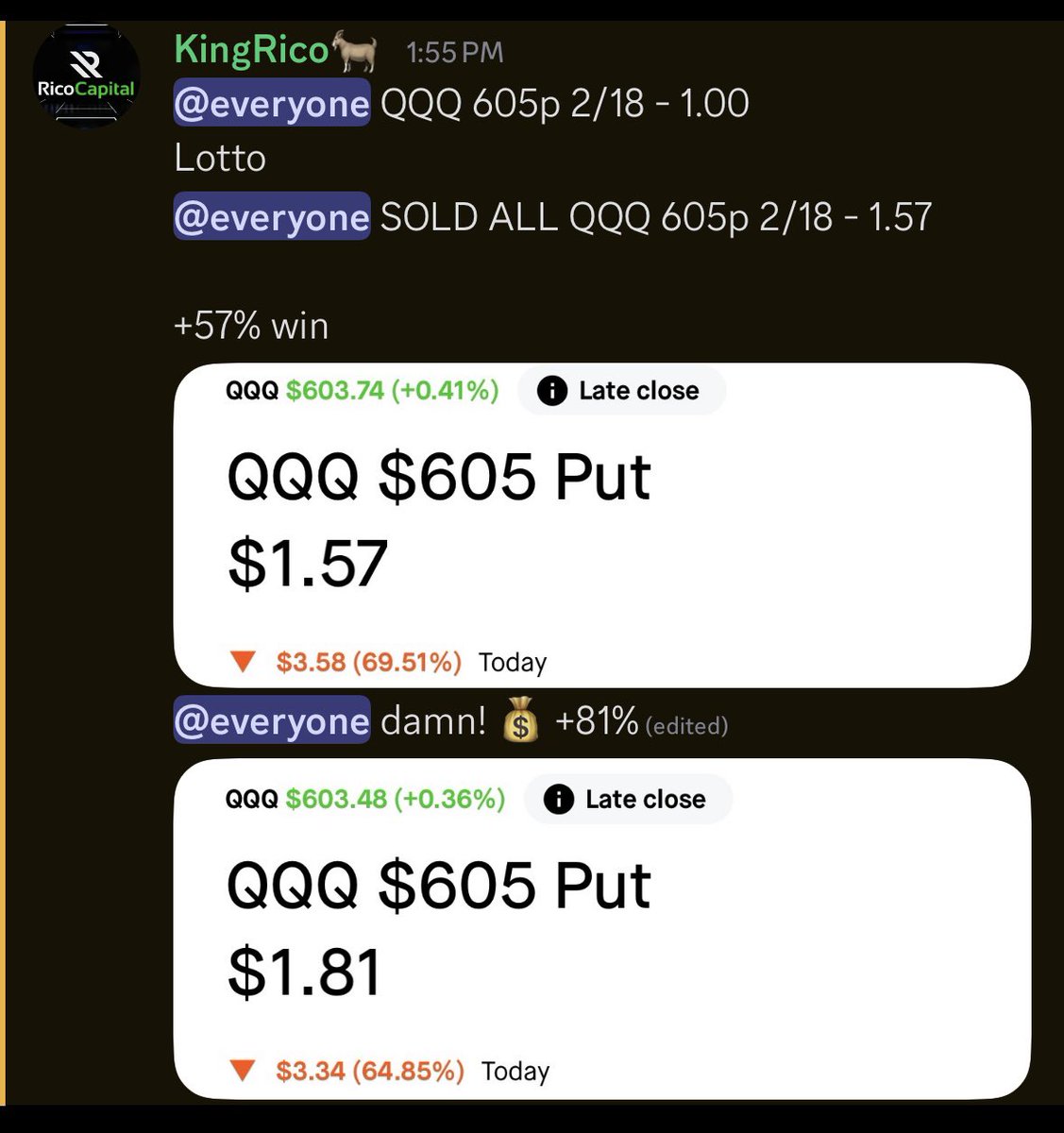 Nice lil +57% play $QQQ puts 💰📉

Get access ➡️ Whop.Com/RicoCapital