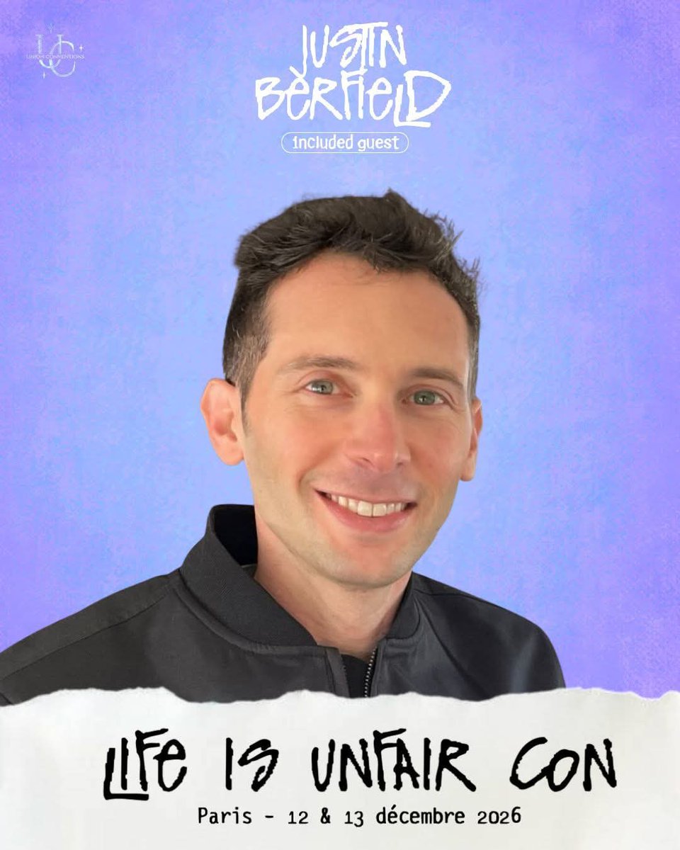 EuroConNet's tweet photo. GUEST ANNOUNCEMENT
#LifeIsUnfairCon #UnionAssociation #UnionConventions #JustinBerfield
12 - 13 December, 2026
Paris, France
https://t.co/ADQwckkJyg https://t.co/2pnvMXDrnk