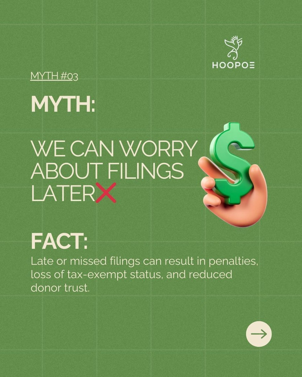 HoopoeBusiness's tweet photo. “We’ll deal with it later” is one of the most expensive nonprofit myths. 🚫
Swipe to see the financial mistakes that quietly hurt organizations every year.

Fix them early. Protect your mission.
📞 844-446-6763

#NonprofitProblems #FinanceMatters #HoopoeBusiness #Nonprofit https://t.co/4NNNccI8uL