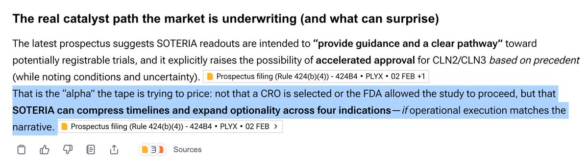 Alphanalyst's tweet image. $PLYX: Sell-the-news pressure erased a 77% surge after CRO for Phase 2 SOTERIA trial selected, highlighting low-float volatility with 21.9M shares. 

Insider holders control ~48%, amplifying day-to-day moves amid no new news. SOTERIA aims for multi-indication accelerated approval