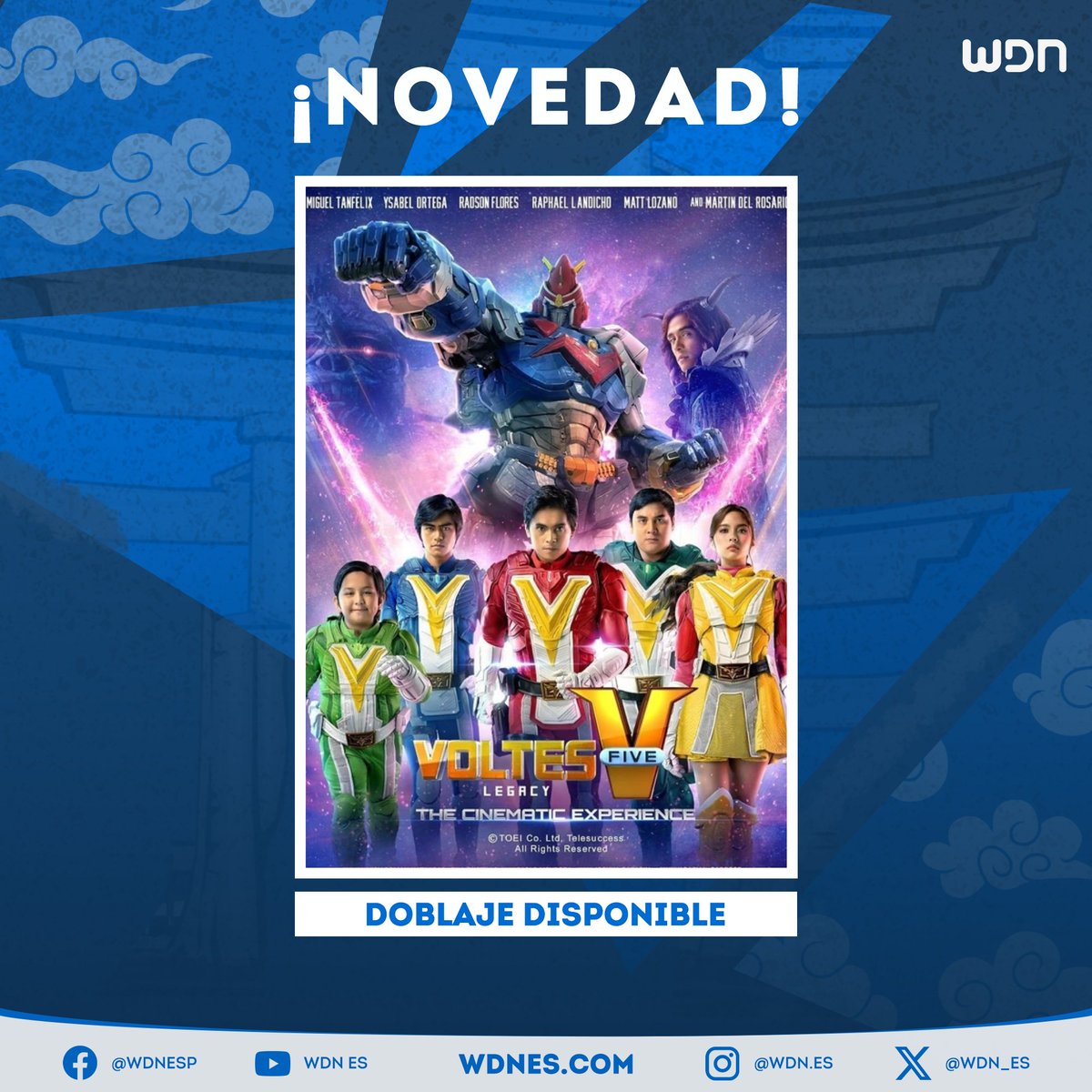 🎙️ | Doblaje
La serie live action spin-off del anime Voltus 5 "Voltus 5: El legado" se transmite actualmente en Canal Habana de Cuba con un doblaje realizado en dicho país. #Doblaje #Toei #VoltusV