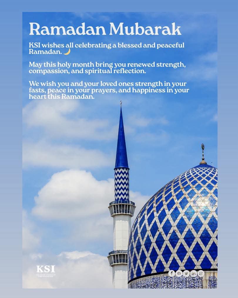 As the holy month begins, KSI extends our warmest wishes to all observing Ramadan. 🌙

#RamadanMubarak #KSI #Ramadan2026 #Blessings #Community
