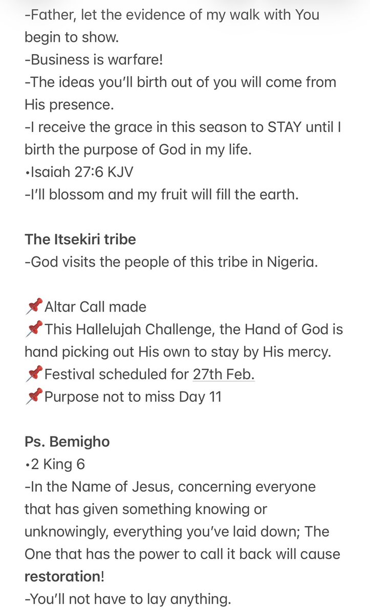 lauragift24's tweet image. Hello Team 🇺🇬
Welcome back from Day 10 of the Hallelujah Challenge - February Edition 2026😅. 
Kindly see below notes for your study as we prepare our hearts and press in for Day 11 
You are blessed ❤️🙏🏽. 

#Day10 - FRUITFULNESS 
#HallelujahChallengeFeb2026 

1/2