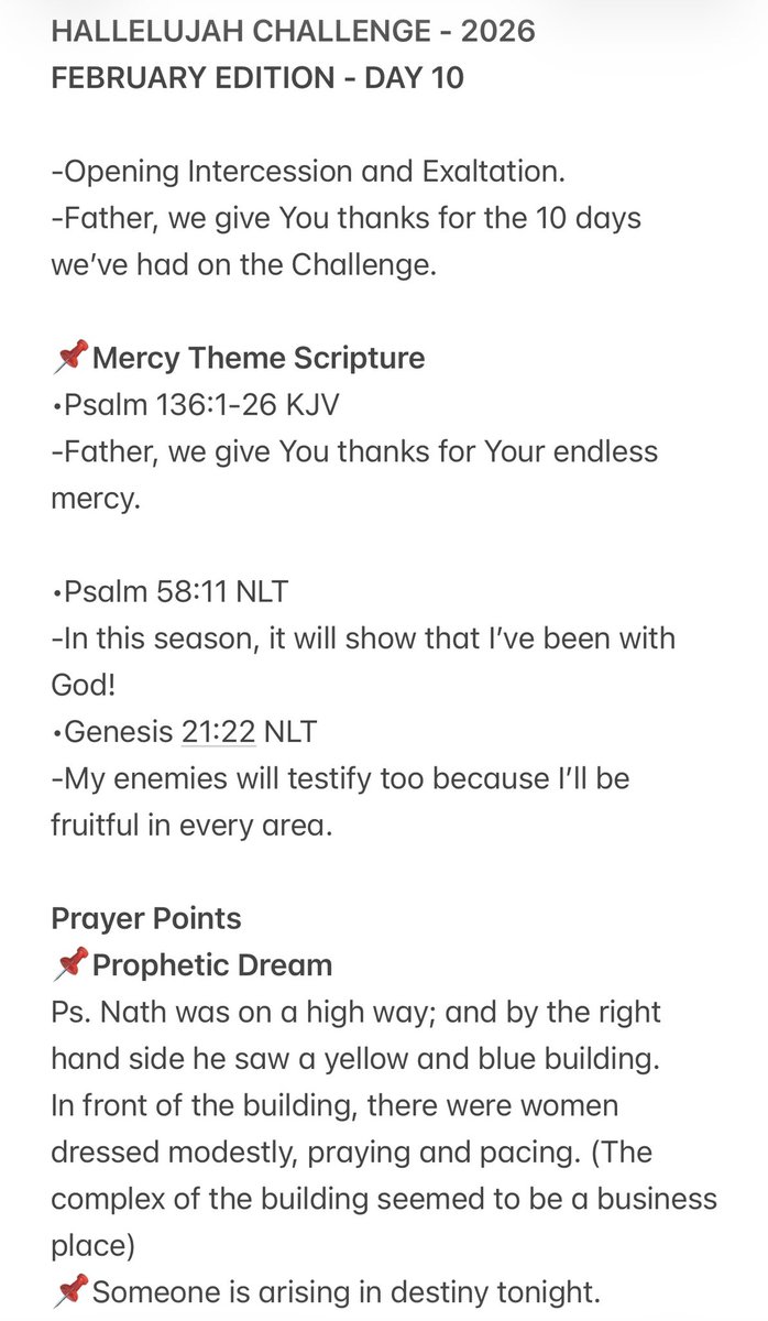 lauragift24's tweet image. Hello Team 🇺🇬
Welcome back from Day 10 of the Hallelujah Challenge - February Edition 2026😅. 
Kindly see below notes for your study as we prepare our hearts and press in for Day 11 
You are blessed ❤️🙏🏽. 

#Day10 - FRUITFULNESS 
#HallelujahChallengeFeb2026 

1/2