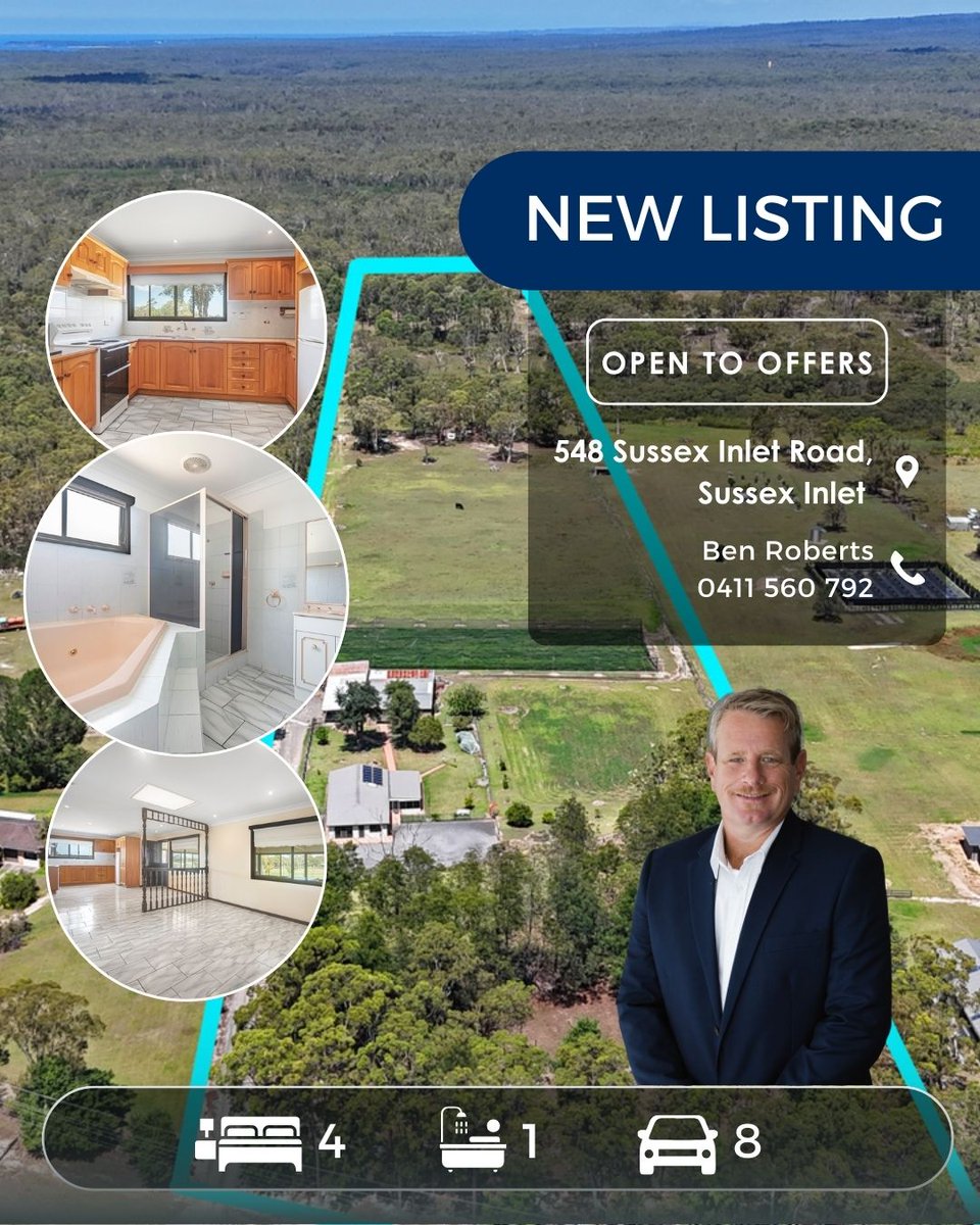 Integrity2003's tweet photo. NEW LISTINGS! ✨

🏡2 Ferry Lane, Nowra
https://t.co/m9dBO5NLmg

🏡548 Sussex Inlet Road, Sussex Inlet
https://t.co/dnaC9U0Wgw

🏡18 Ferntree Drive, Bomaderry
https://t.co/zHcGYdtBnM

🏡112 McMahons Road, North Nowra
https://t.co/WVlIb3bZpF https://t.co/b9VMtMG8oJ