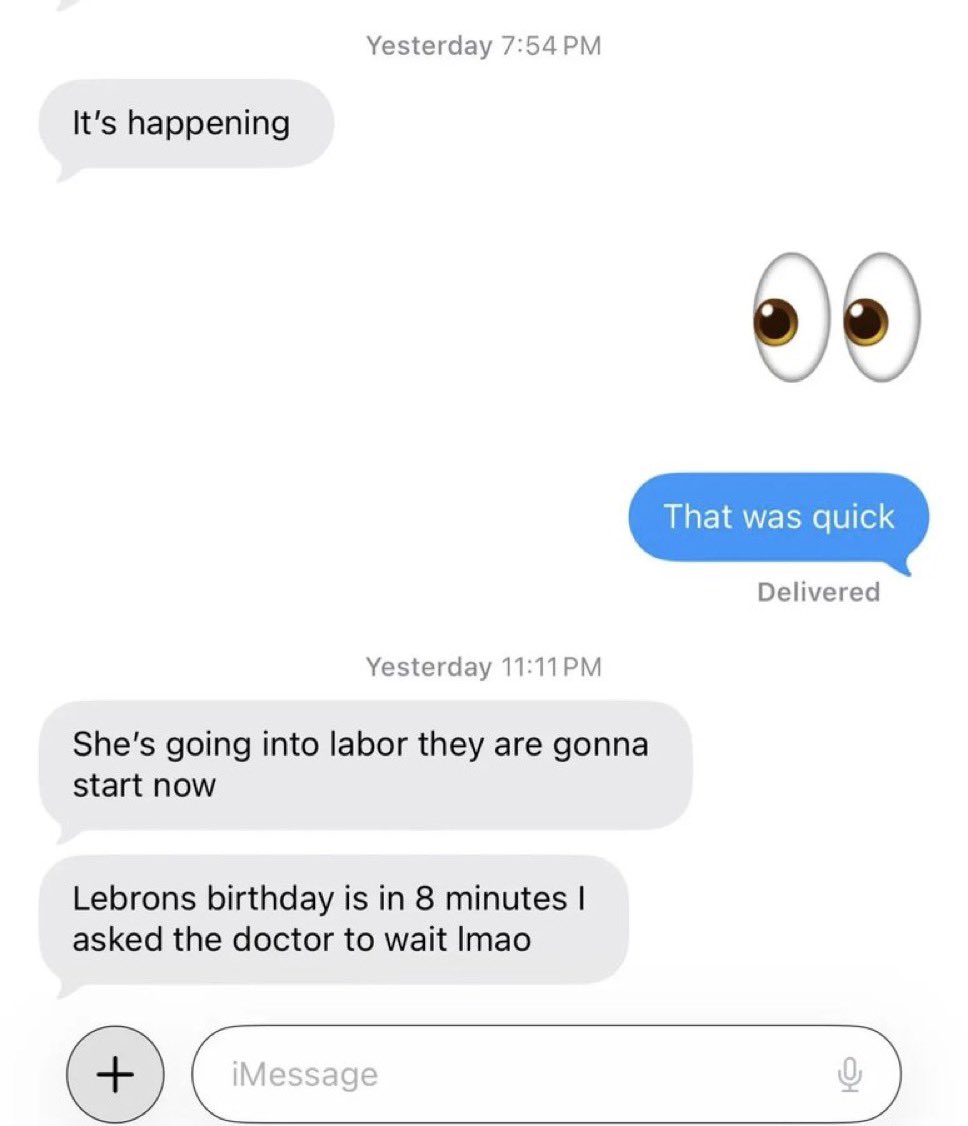 When my buddy said this on LeBrons bday😭😭