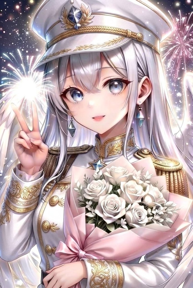 yume_meguru's tweet image. おはよー︎🤍あーす*ˊᵕˋ*🌍 
ついにこの時がｷ(n'∀')ﾀ✌️
フォロワー様が5000名突破しました!!٩(｡˃ ᵕ ˂ )و🎉

今年の目標である万垢まで折り返し地点到達🥰

イラストは私の原点でもある、白軍服天使꒰ঌ꒰(*´˘`*)꒱໒꒱.+
嬉しいので指から花火出しますw🎇 

もう一つ報告させて下さい︎🤍