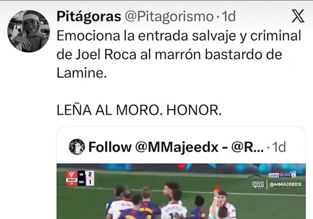 Shapa02's tweet photo. @Pitagorismo Espero que no lo digas por el supuesto insulto racista más que nada porque tú eres un poco racista tb creo yo https://t.co/bDjY5OYd7F