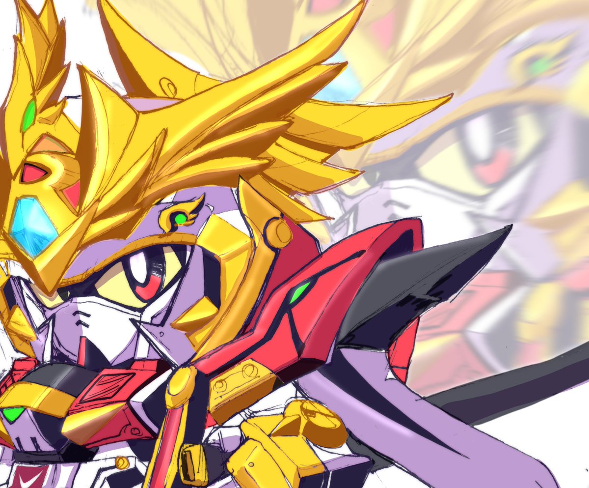 #過去作でどれだけ伸びるか無言でチャレンジ見た人もやる
#閃光の魔封帝
#sirenの落書き帳
『たとえ結晶がなくとも、私は…大将軍だ！』

白烈凰(ビャクレツオウ)大将軍！
将軍家の末裔。結晶鳳凰の力は与えられなかったが、その魂は本物
頑駄無軍団を率いて闇の勢力との決戦に挑み、見事勝利するが…