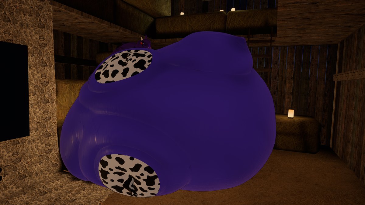 Stencil_Cat's tweet photo. Found a cute little barn world to keep my berry cow all cosy before they outgrow it 😌 https://t.co/BgH5bHfVg8