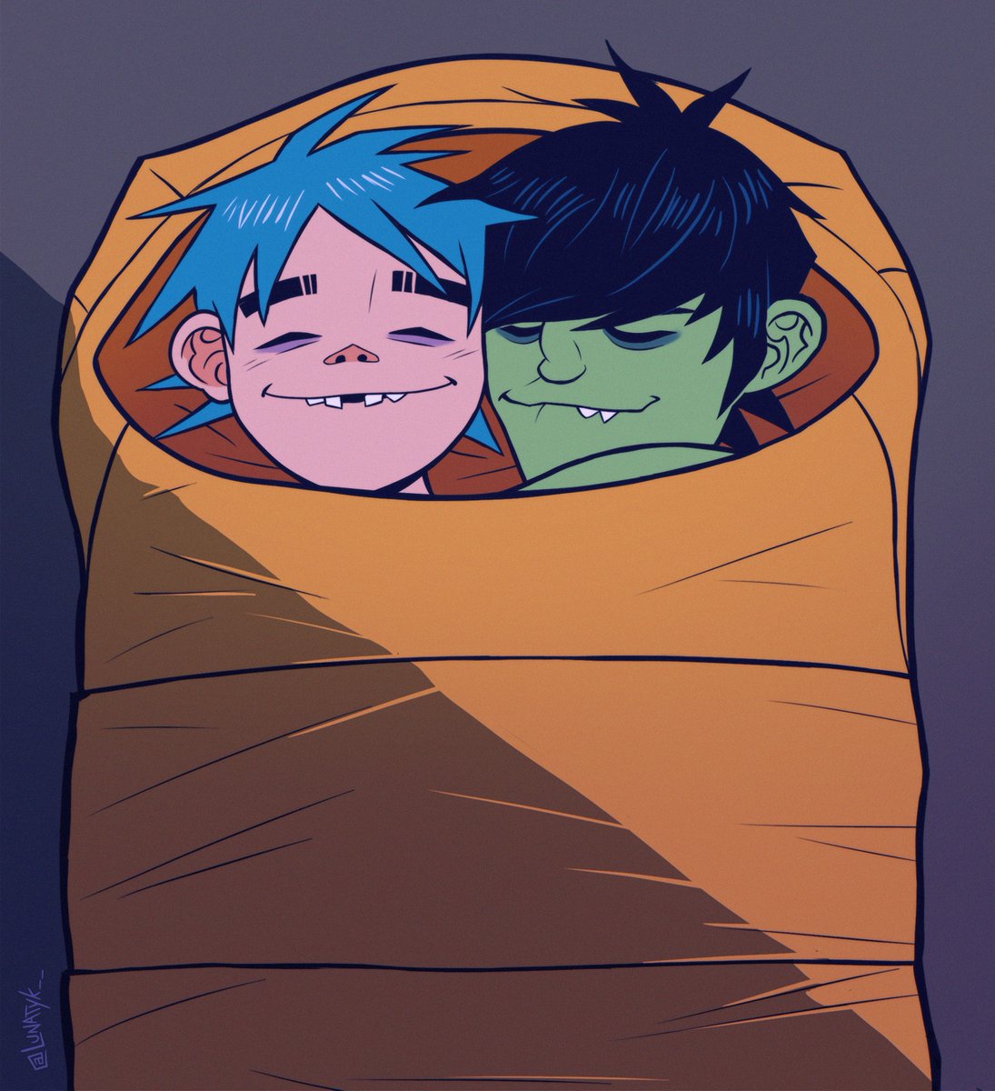 "He forgot his sleeping bag so we had to share mine" okay