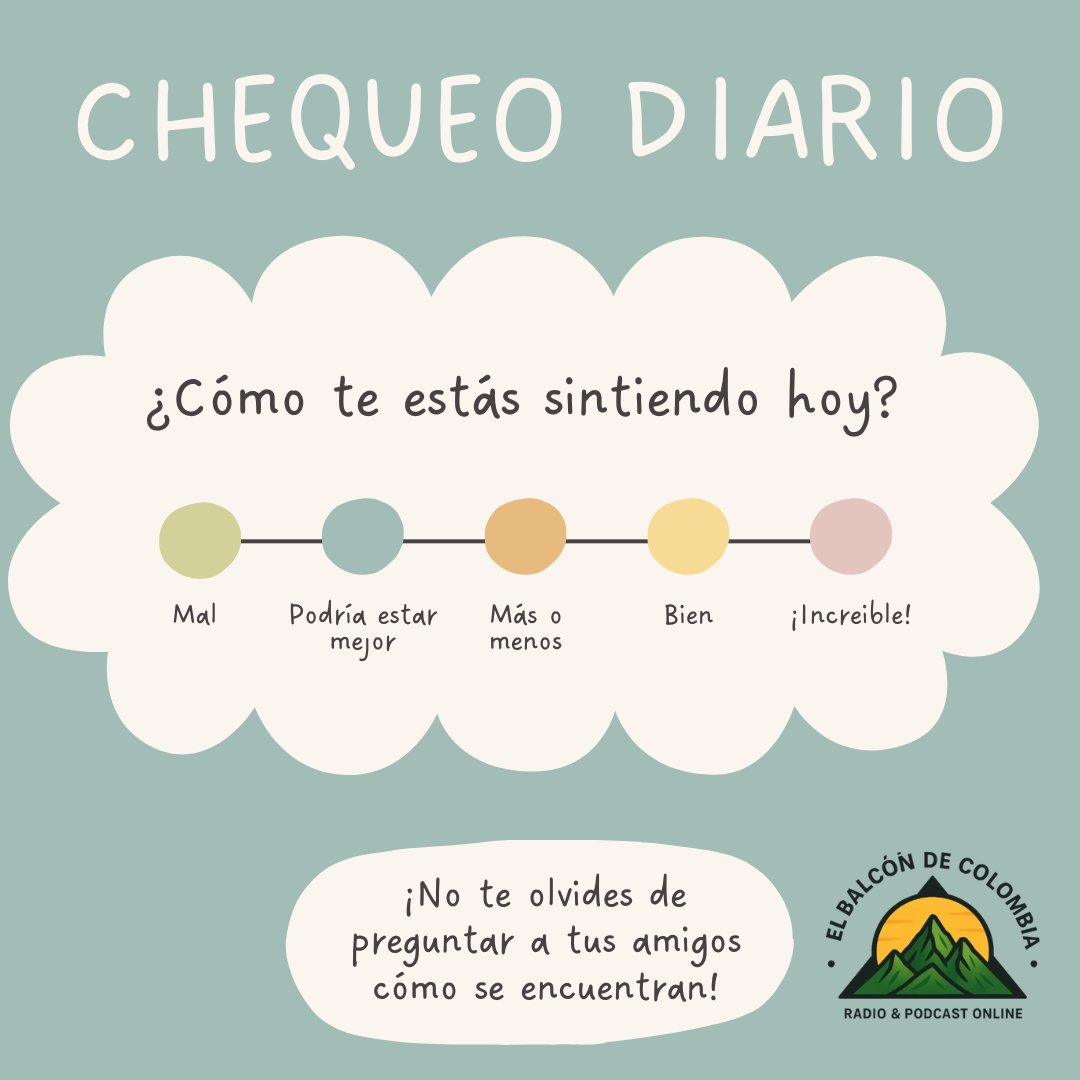 BalconColombia's tweet photo. ✨🌄 ¡Feliz inicio de semana!

Que este lunes sea el comienzo de nuevas oportunidades, grandes oportunidades y metas cumplidas. 💪🇨🇴 https://t.co/8eJ38vH0pk