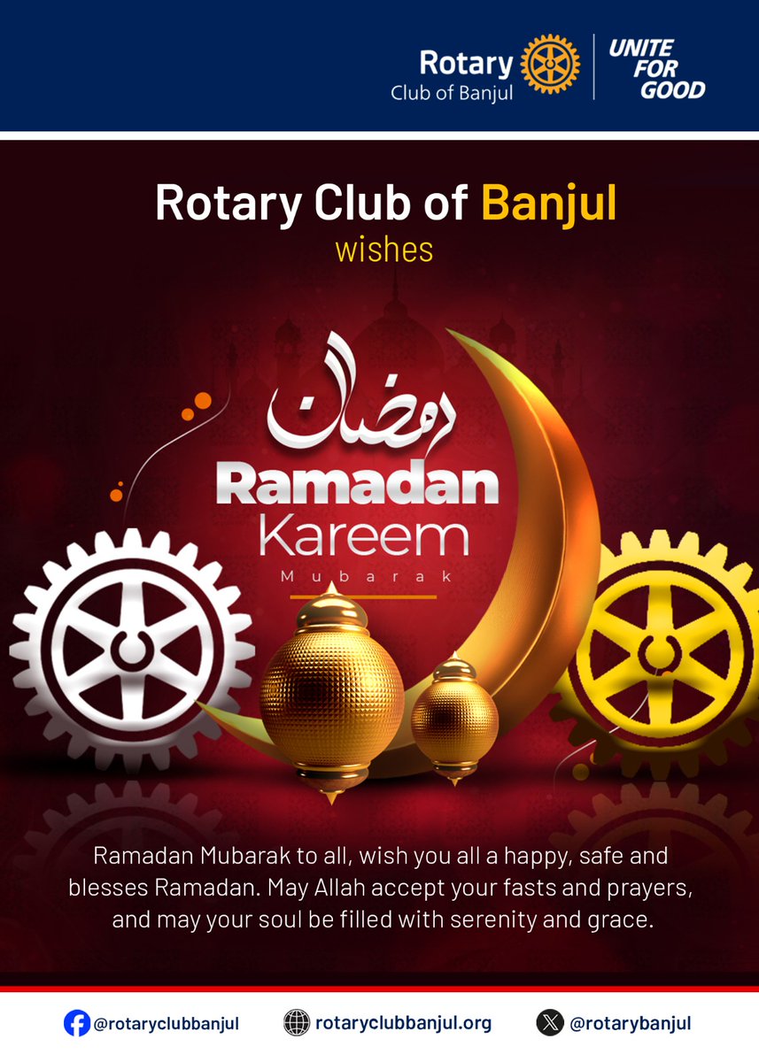 RotaryBanjul's tweet photo. Ramadan Mubarak https://t.co/e9eX6cwrP2
