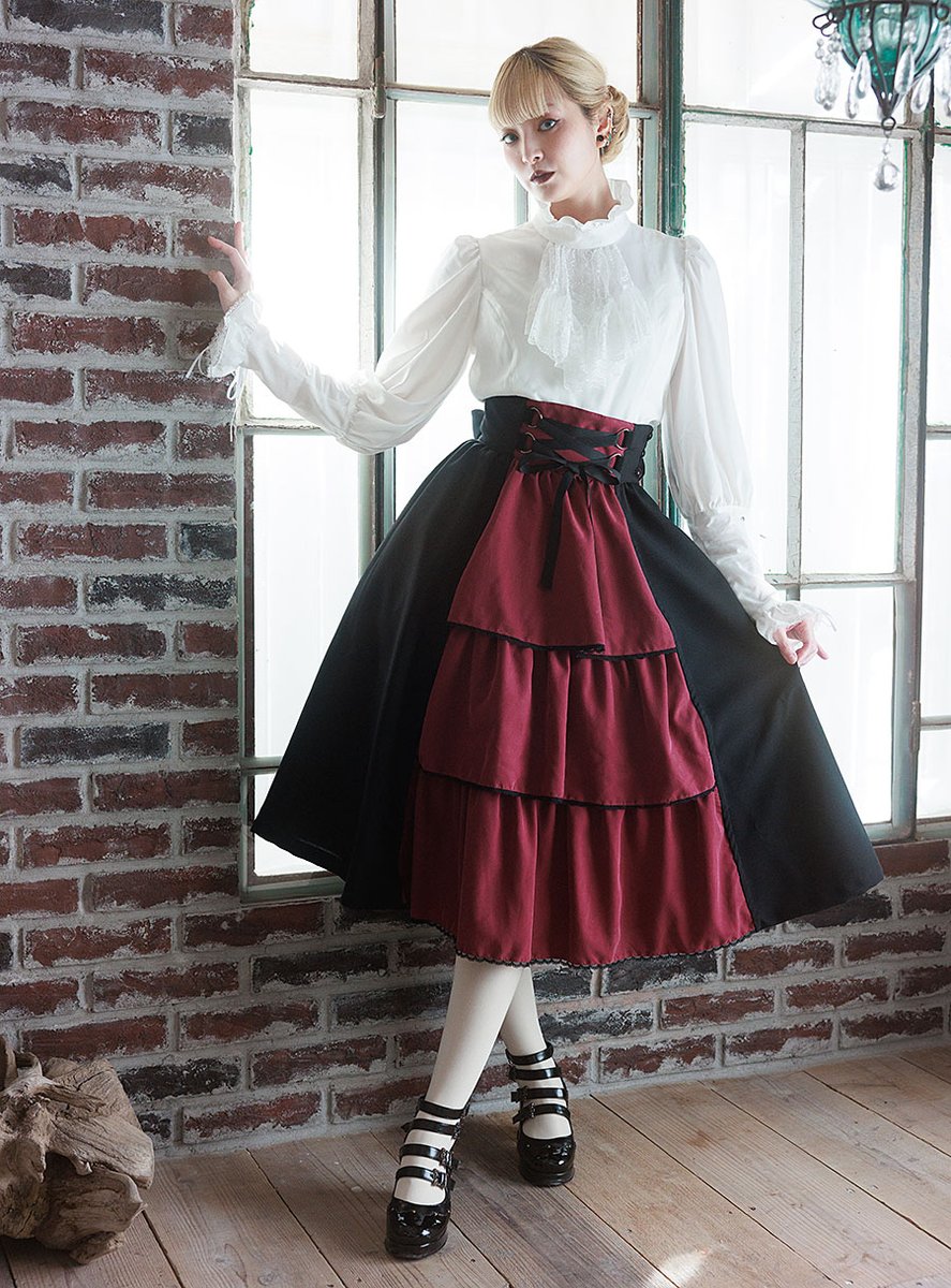 スカート・ジブレ｜発売中】 前後フリルが印象的なロングスカート