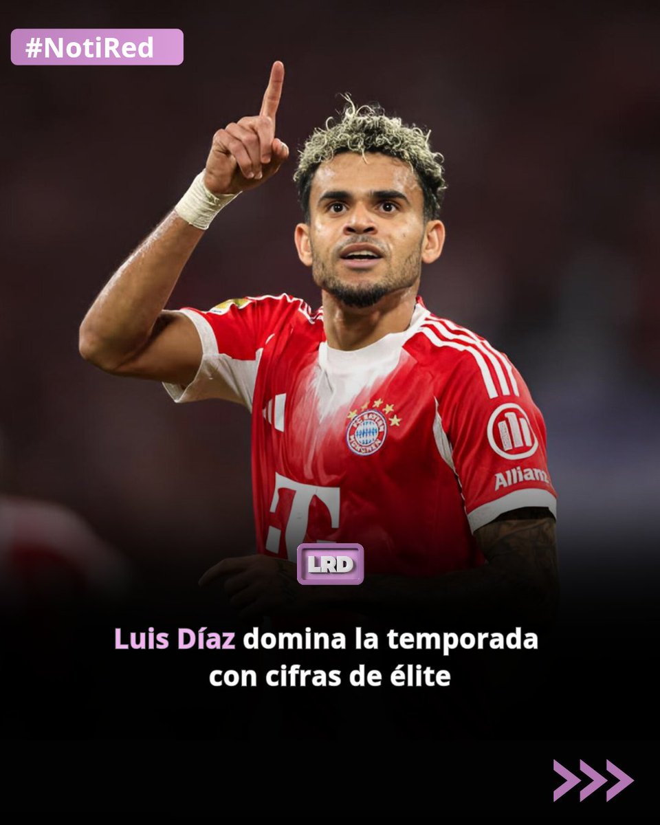 LaRedCaracol's tweet photo. #WhoScored, aseguró que Luis Díaz es el mejor extremo izquierdo del planeta, con una calificación promedio de 7.7 ⚽📊
La temporada 25-26 respalda el título. Lucho ya jugó 32 partidos y anotó 19 goles. 🎯🔥 https://t.co/qizYm3JxB2