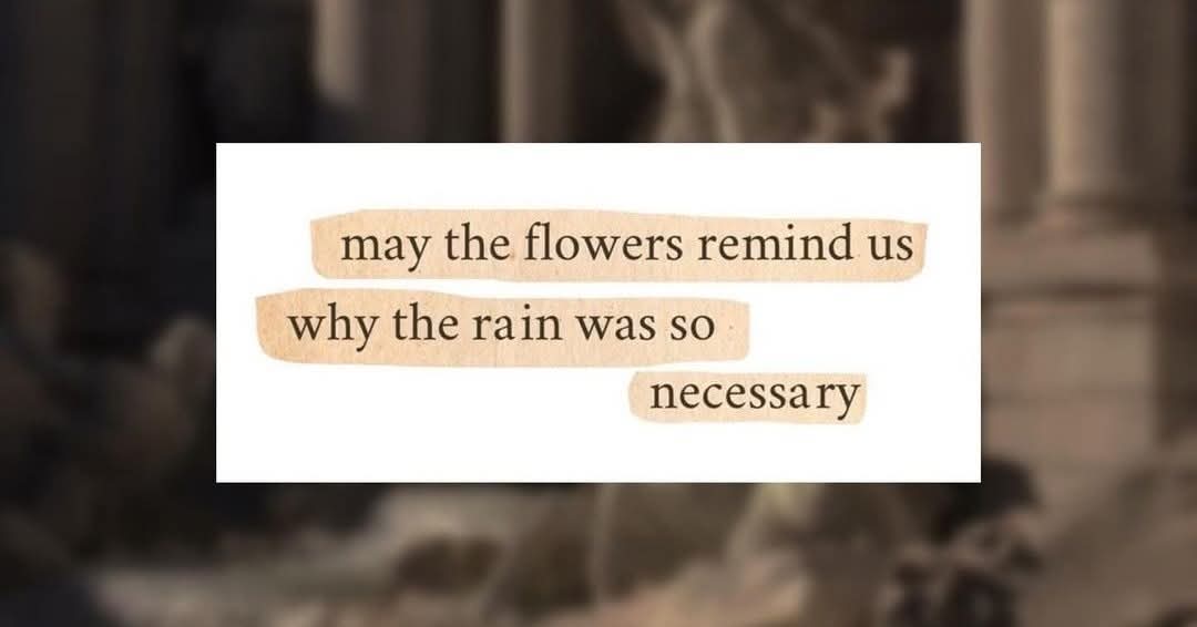 may the flowers remind us