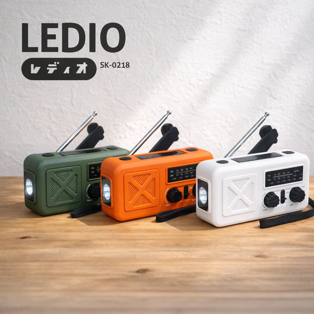 GLOBAL_LOCAL_jp's tweet photo. ソーラー充電＆手回しダイナモ充電で、電源不要のラジオ＆ライト登場🎵🔦📱

ースマホ充電機能
ーアラーム機能
ーFM/AM
【楽天】スマホ充電機能付き充電式ラジオ＆LEDライト　"LEDIO"
https://t.co/QhjxqASLI5

#防災
#防災用品
#ラジオ 
#防犯 https://t.co/QGIw4Hg8UY