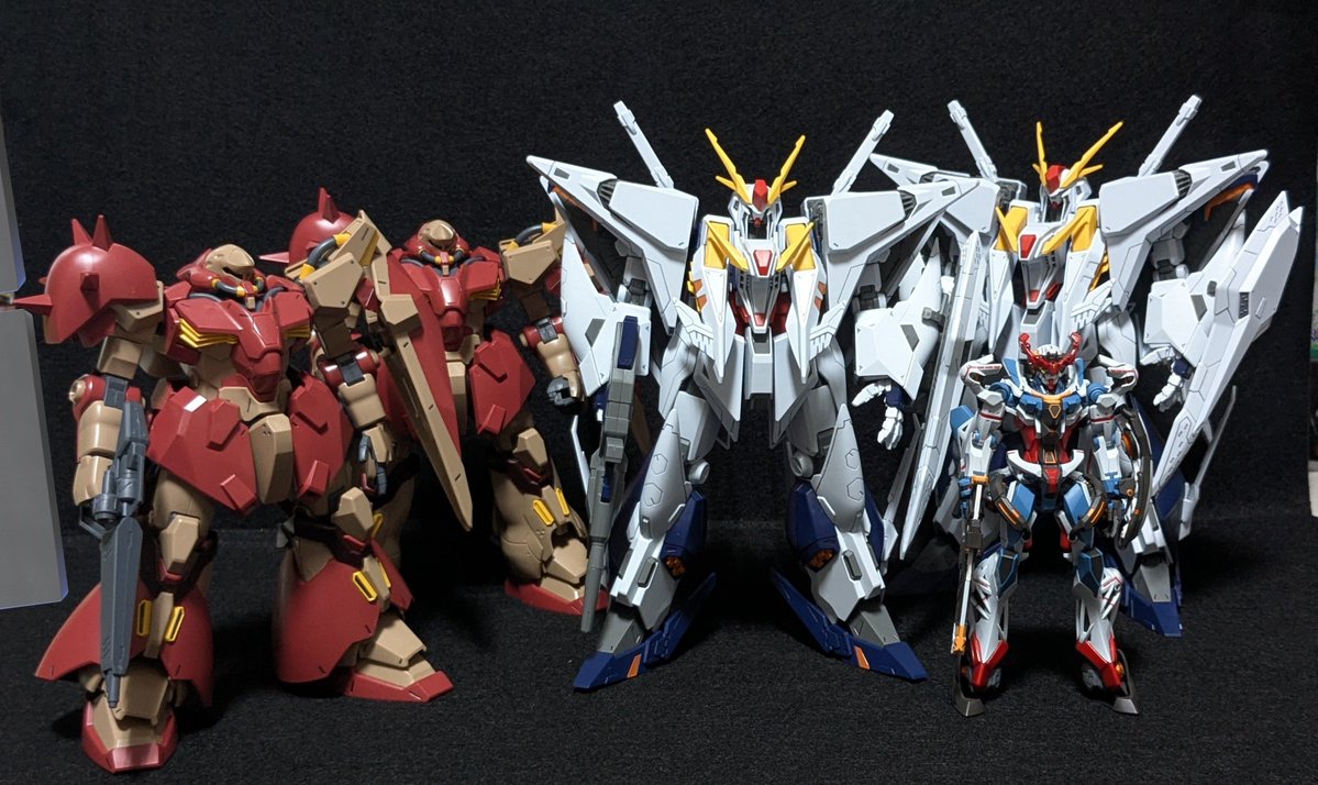 HGメッサーF01完成。 相変わらず2日に分けるとノンビリでも簡単でした