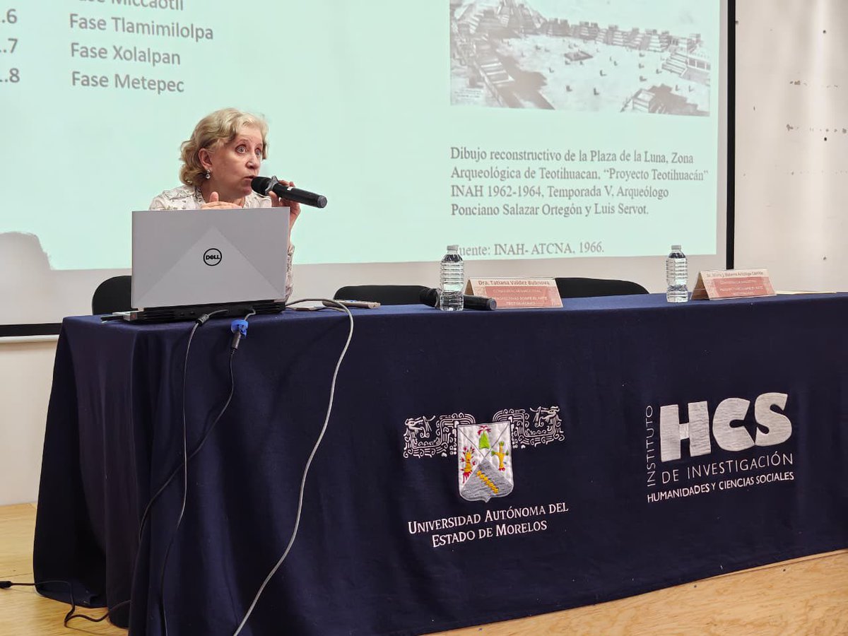 uaemorelos's tweet photo. Tatiana Valdez Bubnova impartió en el Instituto de Investigación en Humanidades y Ciencias Sociales, la conferencia "Perspectivas sobre el arte teotihuacano", donde destacó a Teotihuacán como nodo de intercambio comercial y cultural en el clásico temprano. #UAEM #IIHCS https://t.co/TifZIfjdJq