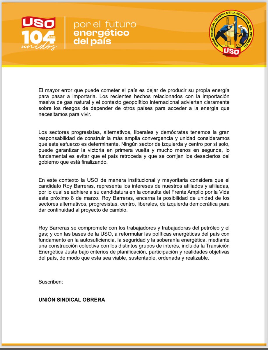 USO Colombia tweet media