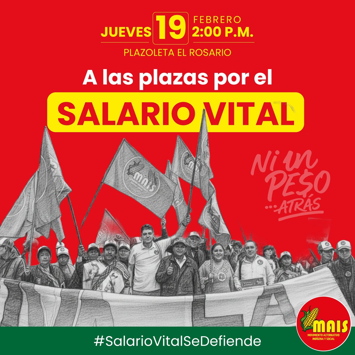 Ni un peso menos , vamos a defender el  #SalarioVitalDigno <a href="/petrogustavo/">Gustavo Petro</a> <a href="/gener_usuga/">Gener Usuga</a> <a href="/andres3upn/">Andrés Jaramillo</a> <a href="/edilesacamilabo/">Edilesa Camila Bonilla</a> <a href="/HozkarBJ2/">Oscar Bastidas Jacanamijoy</a> <a href="/JohnFredyMarn1/">El Flaco</a>