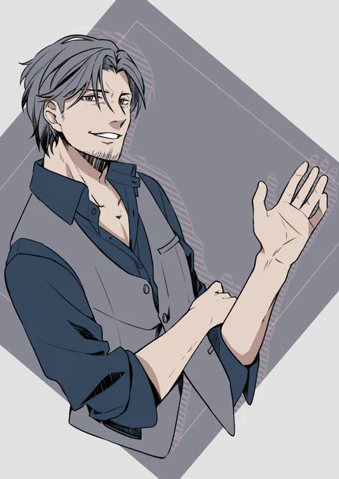 TLにおじさんが足りてない気配を察知 昨日から過去のおじイラストにいいねがつき続けてるので 成分補給しときます おじさんは多いほどいい #おじさんをいっぱい流すTL