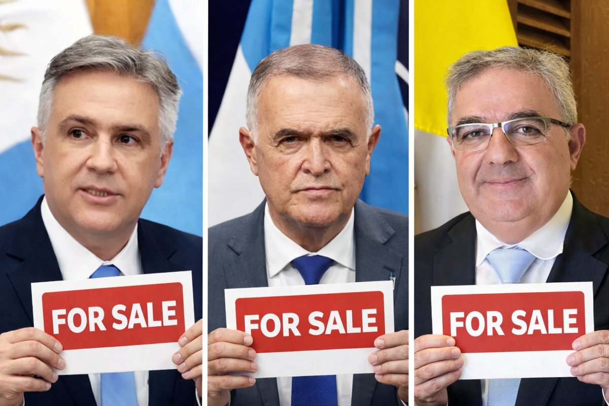 Los gobernadores <a href="/RaulJalil_ok/">Raúl Jalil</a> (Cat), <a href="/OsvaldoJaldo/">Osvaldo Jaldo</a> (Tuc) y <a href="/MartinLlaryora/">Martín Llaryora</a> (Cba), y sus diputados (comprados como Kueider), son tan baratos que ni la inflación los actualiza. Cantan la marchita, pero votan como quiere Braden.

#ReformaElectoral