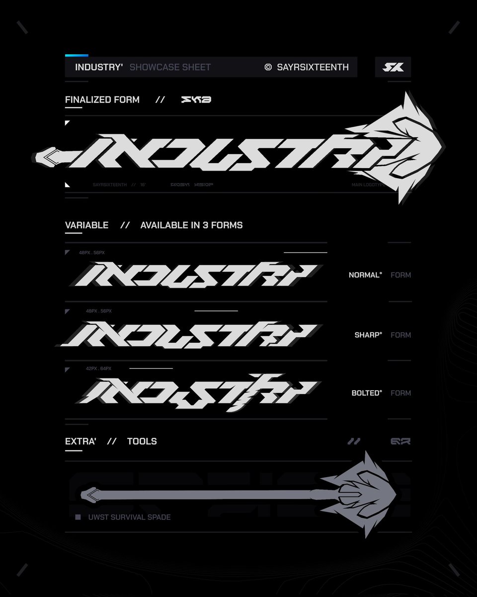 INDUSTRY° // Showcase Sheet

#logotype