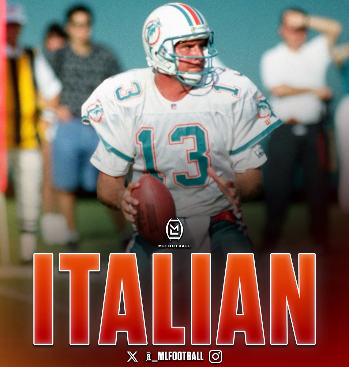 TRENDING: #Dolphins legendary quarterback Dan Marino is of ITALIAN descent, being raised in Pittsburgh.

Marino’s father is Italian. He credits his father’s Italian heritage with building a strong work ethic and core values.

Dan is considered one of the GOAT Italian athletes 🇮🇹