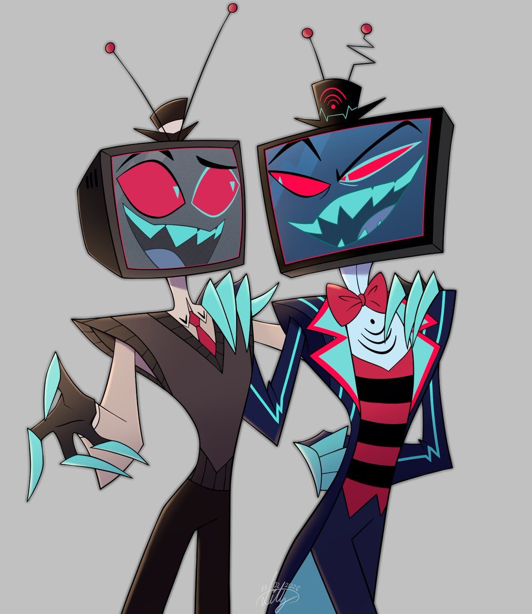 Velvettedarling's tweet photo. Ahhh the vigour in his eyes!

I randomly came up with it and decided I just HAVE to draw it🥲

#HazbinHotel #HazbinHotelVox #voxcest #hellaverse https://t.co/57EFHmRsDT