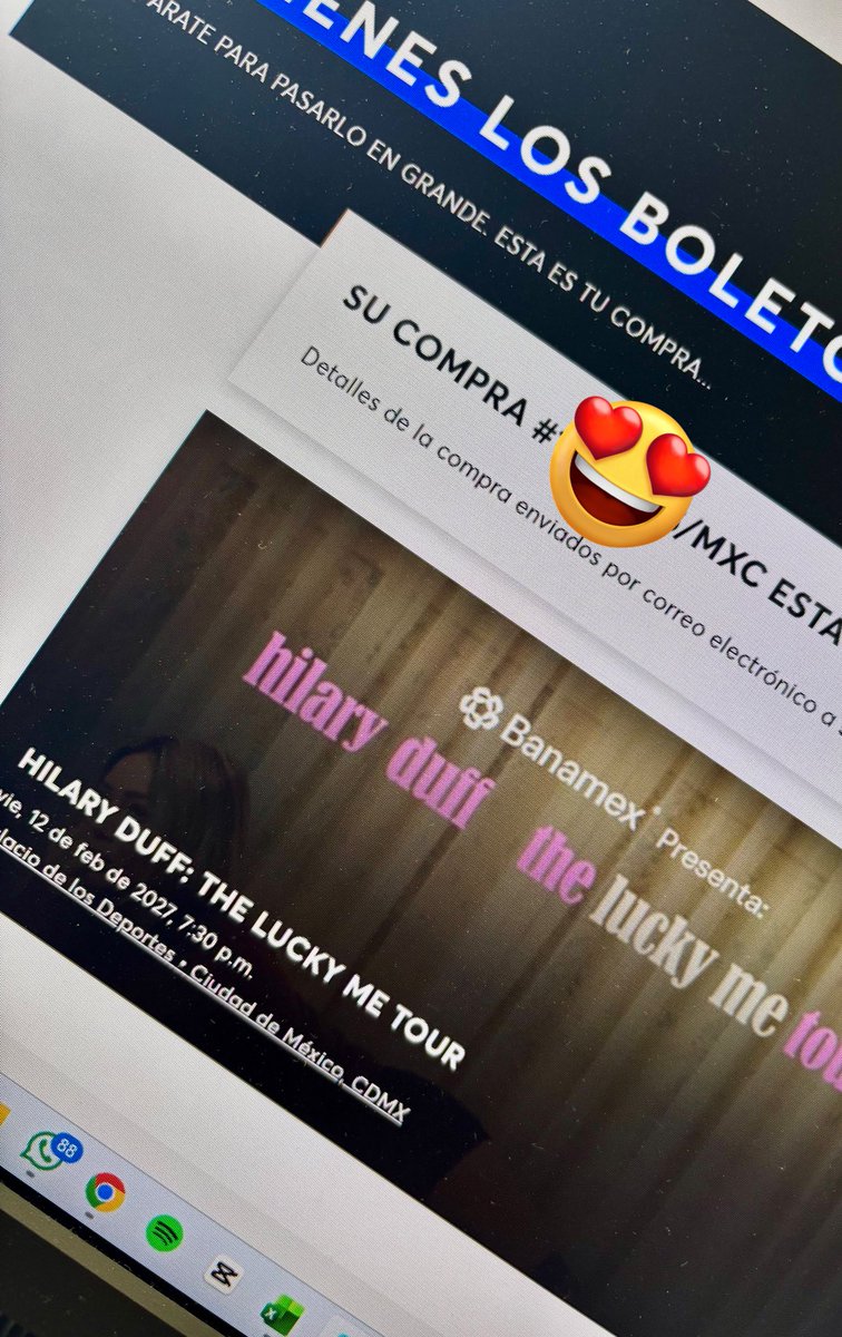 Mi preciosa, no puedo creer que 18 años después nos volveremos a ver <a href="/HilaryDuff/">Hilary Duff</a> #TheLuckyMeTour