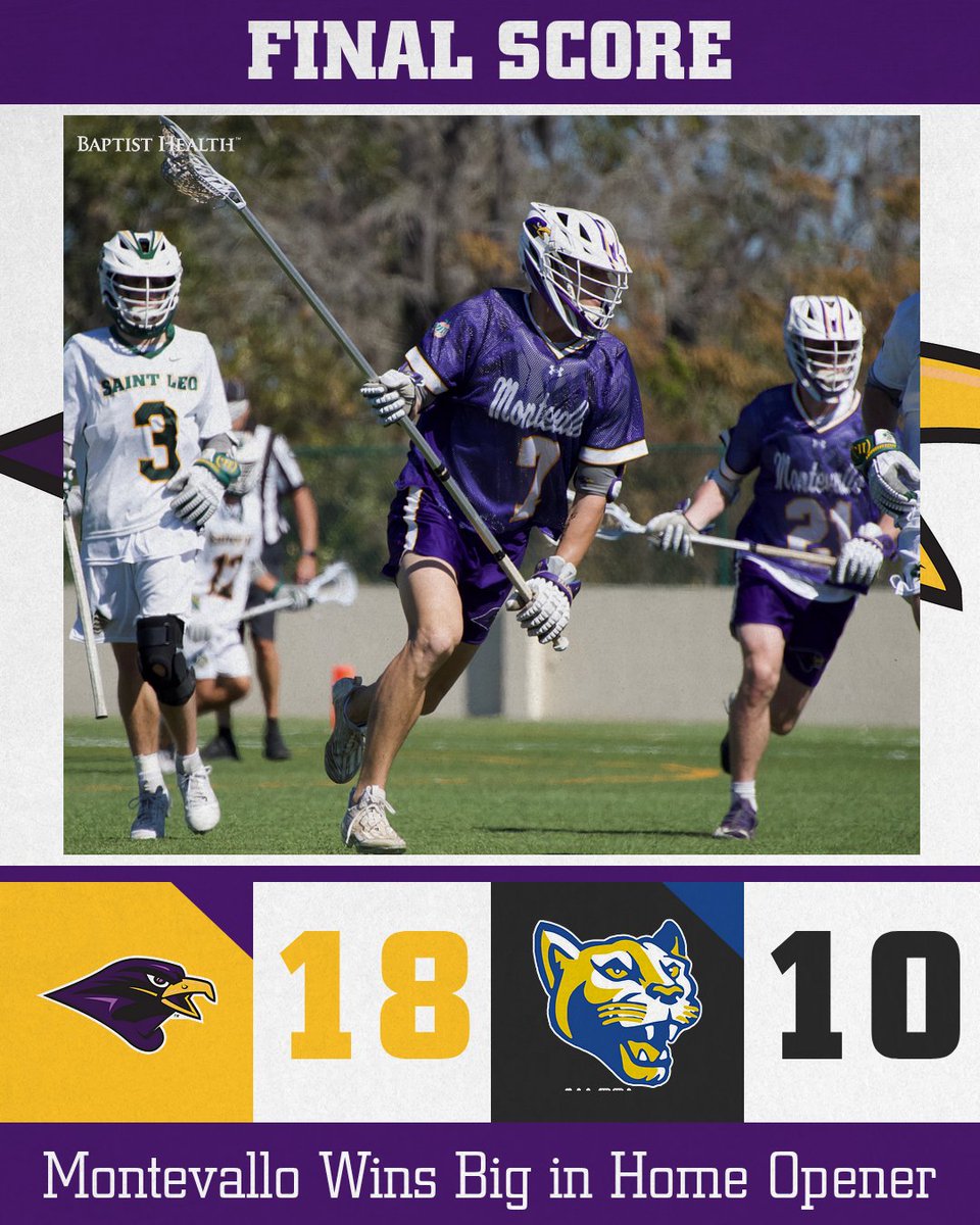 Montevallo_MLax's tweet photo. #FALCONSWIN ‼️
Montevallo's home opener featured an 18-10 win with the Falcons in control from the start 😤
#TogetherWeRise https://t.co/IhOzRJBKNC