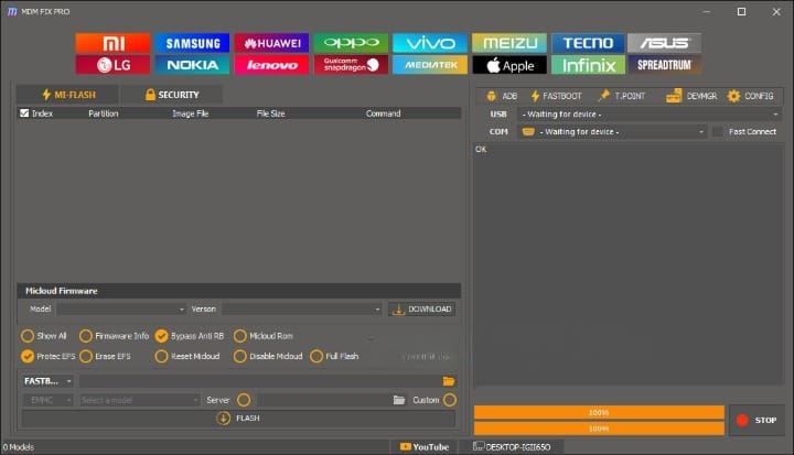 CrazyPerso79308's tweet photo. MDM Fix Pro Unlock Tool

📥Tool Link: https://t.co/M8Uj5S6FXW

1. Erase / Read / Write partitions
2. Read FBL
3. Full Flash
4. Flash Protect EFS
5. Flash Wipe Userdata

#MDMFixPro #UnlockTools #AndroidTools #MDMRemoval #GSMTools #Mobilerepair #FlashingTool https://t.co/ZDPTz68u4Y