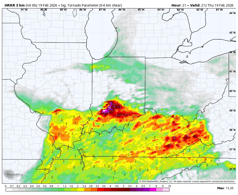 TORNADO THREAT is uptrending on some models tonight for tomorrow’s severe weather across the Ohio Valley...

An elevated tornado threat is expected during the afternoon and early evening across Illinois, Indiana, Ohio, Kentucky, and Tennessee. A few tornadoes are possible,